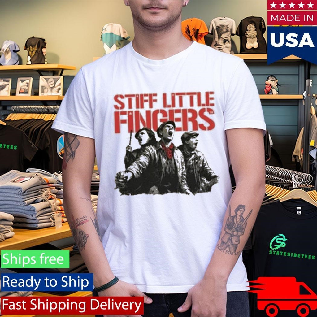 Stiff Little Fingers Raise Your Voice Ecru Tour Sand T-Shirt