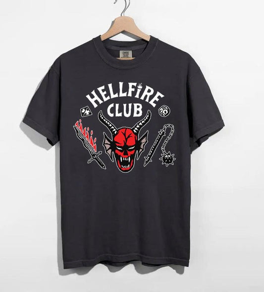 Stranger Things Hellfire Club Cosplay Vintage Graphic T-shirt