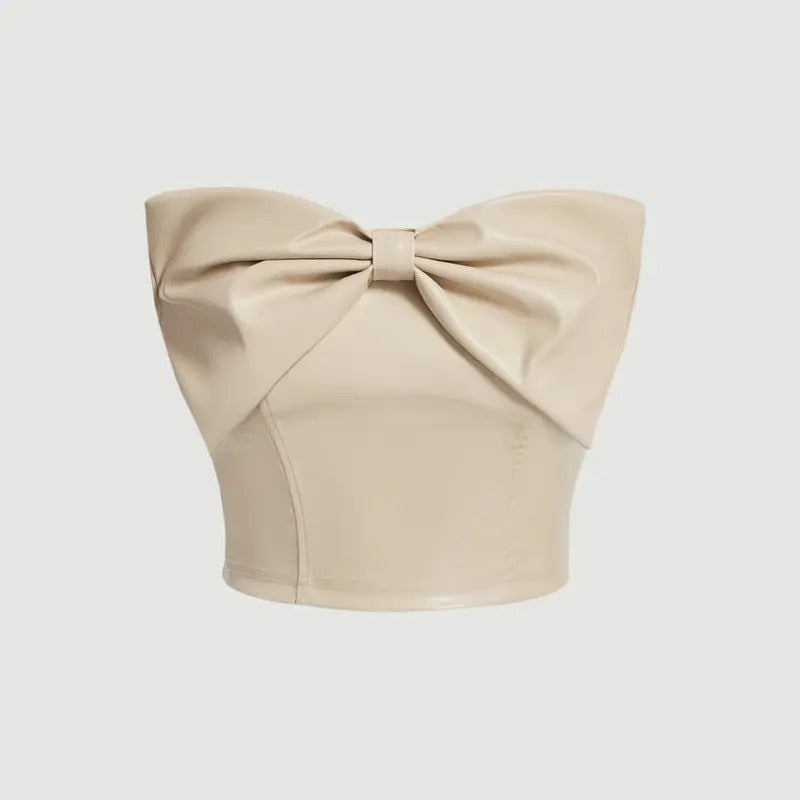 Strapless Top With Bow DecorationY2K T-Shirts, Hoodie, Sweatshirt | DripVista.com