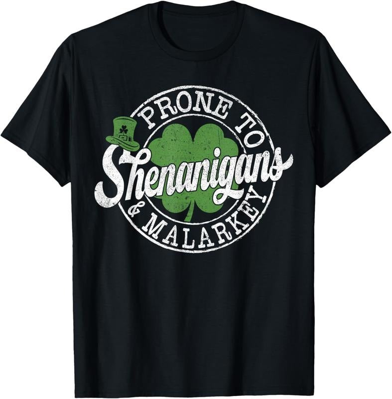 Straw hat pirates Hidden leaf ninja Shenanigans & Malarkey Shamrock Lightsaber brand Patrick'WB shield Day T-Shirt Summer...