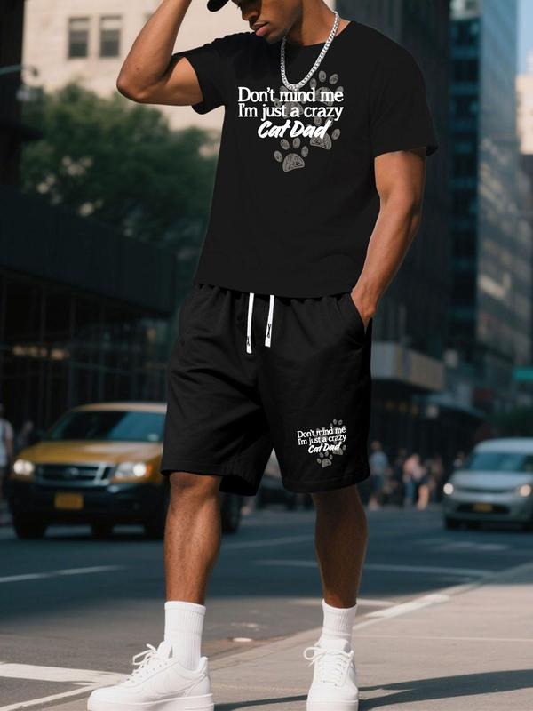 Straw hat pirates Set Men'WB shield Letter Print Short Sleeve Tee & Shorts, Casual Round Neck T-shirt & Shorts, Men'WB...