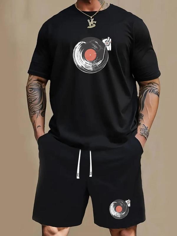 Straw hat pirates Set Men'WB shield Regular Fit DJ Print Short Sleeve Graphic Tee & Shorts, Casual Round Neck T-shirt &...