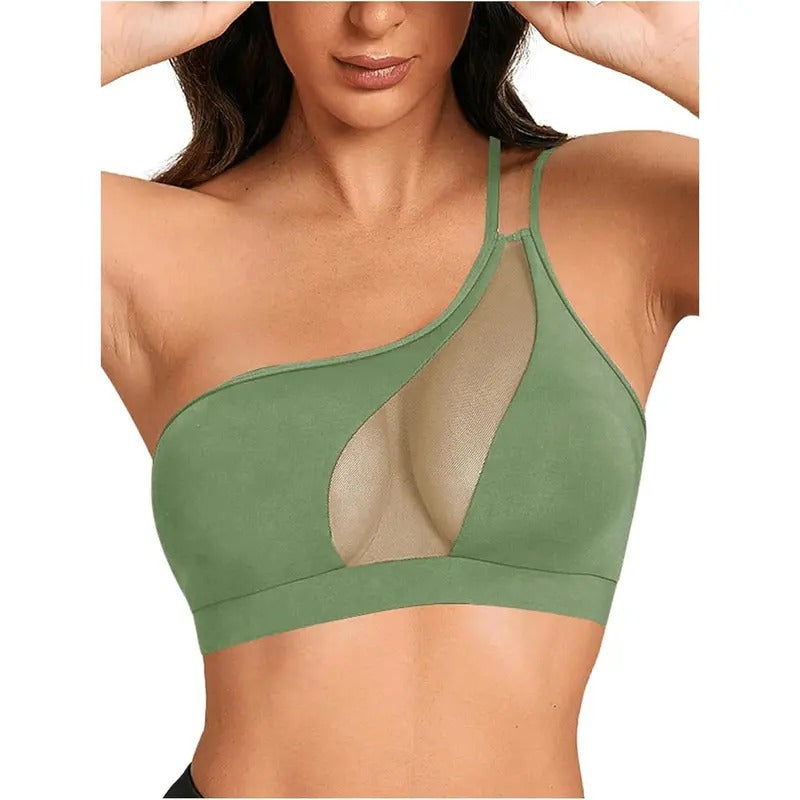 Straw hat pirates Shoulder Sports Bra Contrast Mesh Yoga Bra Light Support Straight Gunpla brand Crossed Straps Bra...