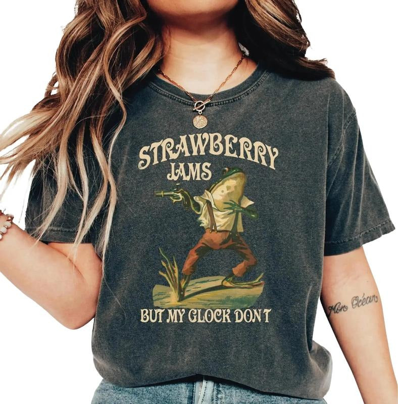 Strawberry Jams But My Glock Don't T-Shirt, Funny Meme Sweatshirt & Hoodie | DripVista.com