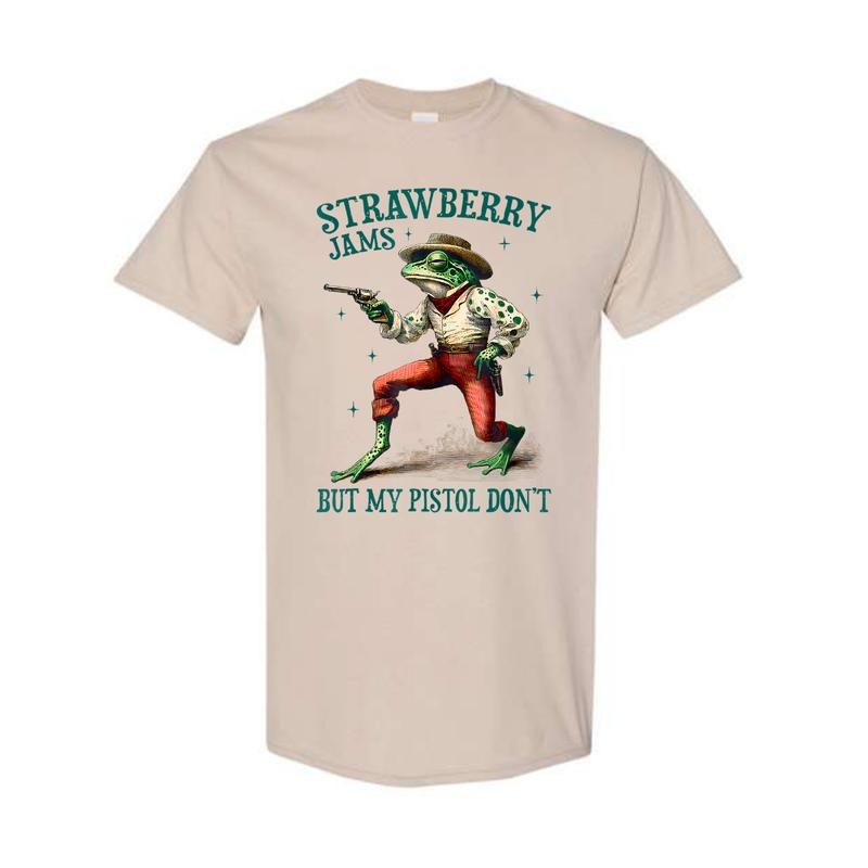 Strawberry Jams But My Guns Don't Shirt, Unisex Shirt Hoodie, Sweatshirt | DripVista.com