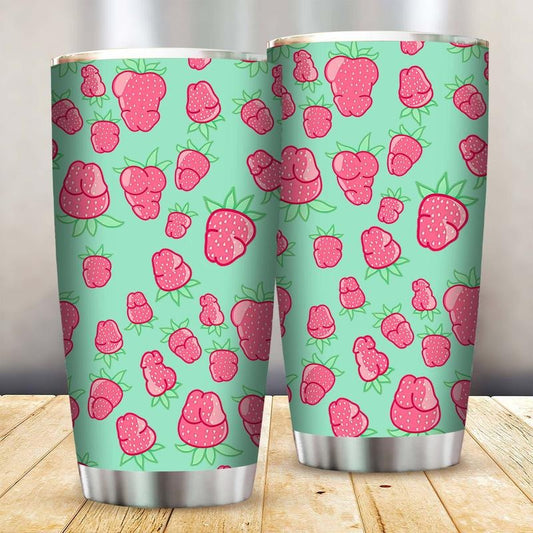 Strawberry Peens Pattern Tumbler 20 oz or 30 oz Drinkware , Printed in the USA, Handy for Coffee and Tea [Sale up to 60%]