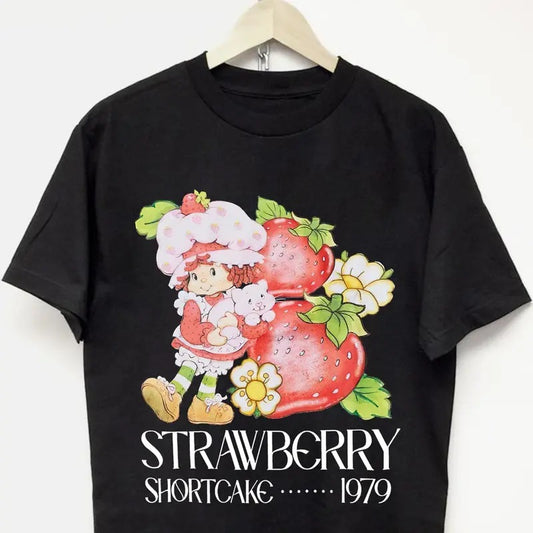 Strawberry Shortcake 1979 Relaxed Fit Girls T-Shirt Trending T-Shirt, Funny Tee, Graphic Tee