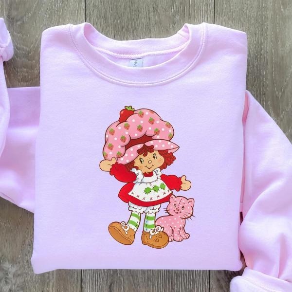 Strawberry Shortcake Sweatshirt, Strawberry Shortcakes Merch, Girly Sweatshirt T-Shirts, Hoodie | DripVista.com