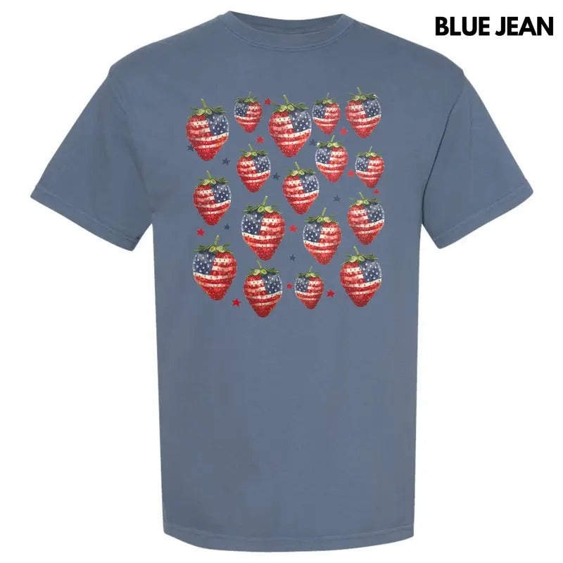 Strawberry USA Comfort Colors T-Shirt Hoodie, Sweatshirt | DripVista.com