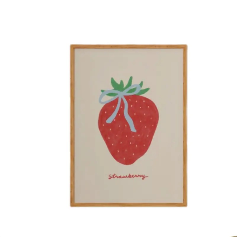 Strawberry Wall Art, Sandy Liang Inspired Home Decor, Trendy Strawberry Girl Poster, Gifts For Women Family Wall Decor,...