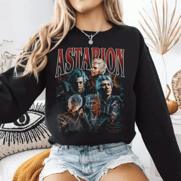 Streetwear Astarion Baldurs Gate 3 Sweatshirt, Gift For Women and Man Unisex Sweatshirt_Sweatshirt Gift For Woman and Man...