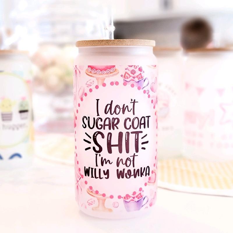 Sugar Coat Sh*t Glass Jar T-Shirts, Hoodie, Sweatshirt | DripVista.com