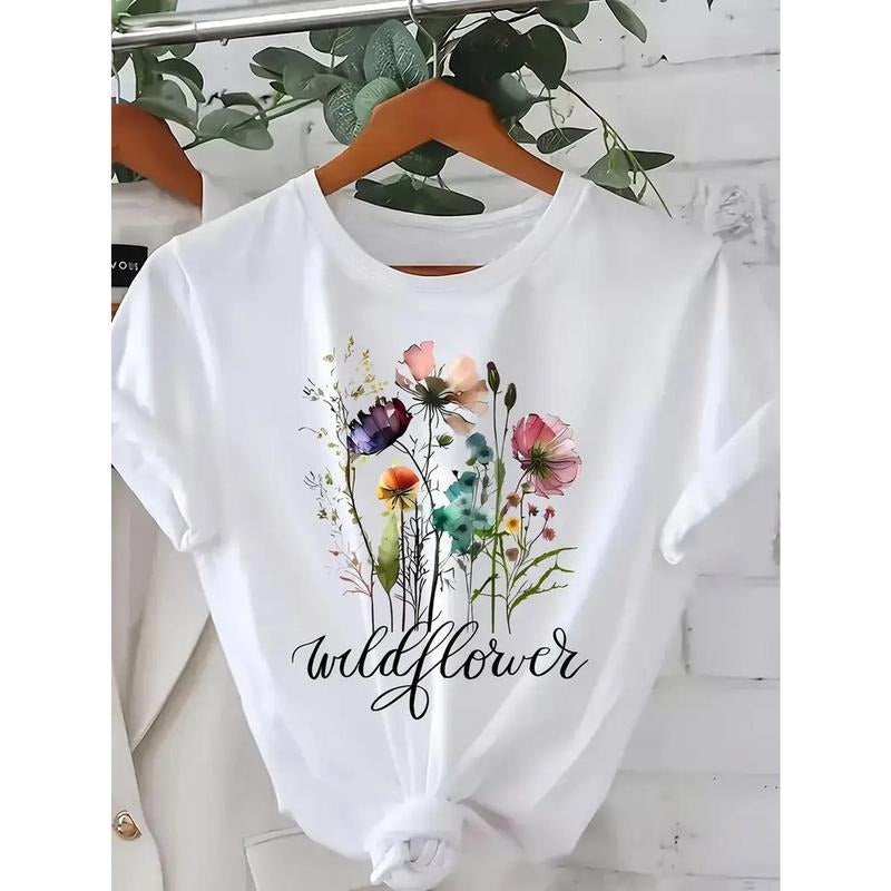 Women'WB shield Wildflower Print T-Shirt