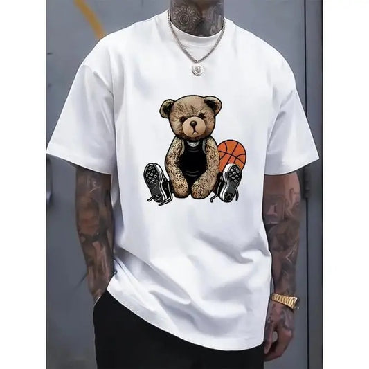 Summer Essential Tees - Men's Casual Short Sleeve Print T-Shirt for Warm Weather - Breathable, Soft, and Comfortable Fashion Apparel Made in USA
