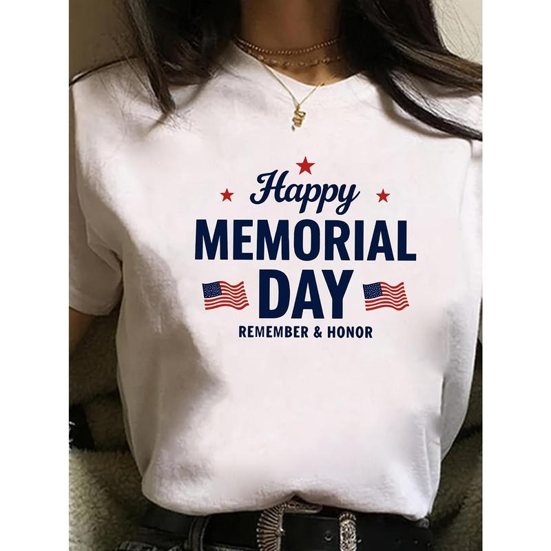 Women'WB shield Patriotic Memorial Day T-Shirt