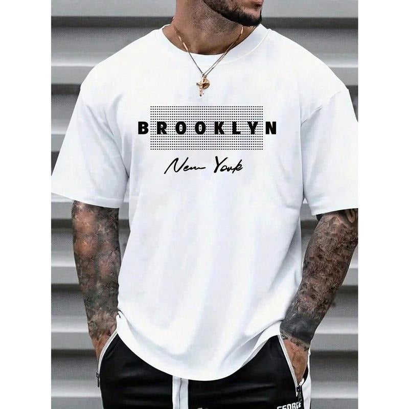 Men's Plus Size Casual Basic Short Sleeve T-Shirt For Spring/Summer Made in USA Hoodie, Sweatshirt | DripVista.com