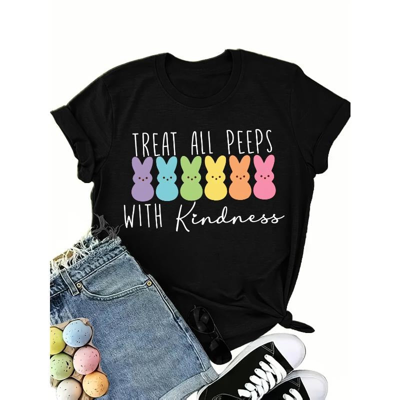Women'WB shield Easter Bunny Graphic Tee