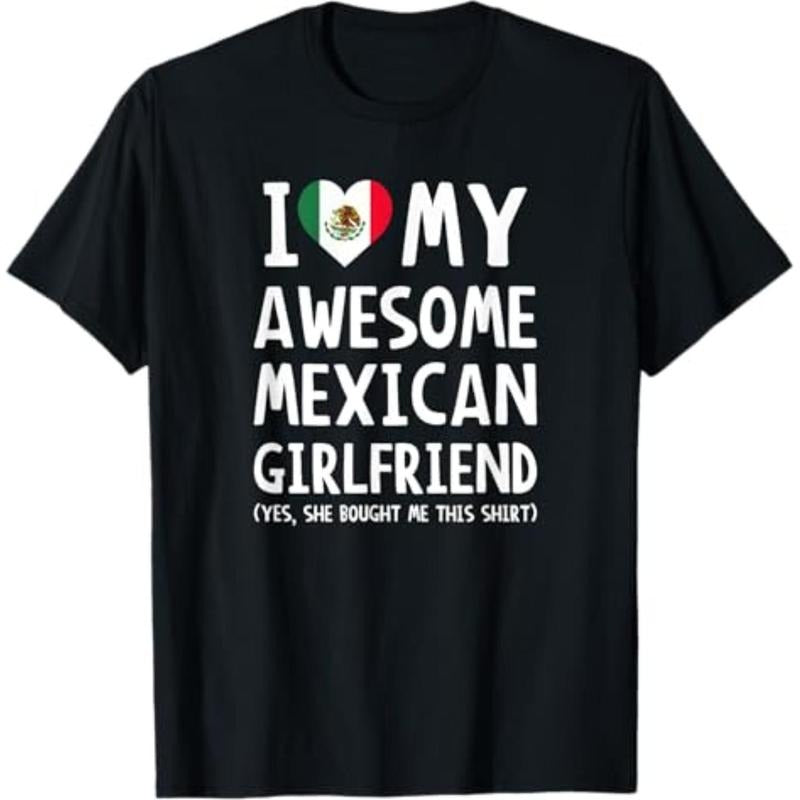Summer Tshits Swoosh Love My Awesome Mexican Girlfriend T-Shirt T-Shirt Graphic Graphic Tees Hoodie, Sweatshirt