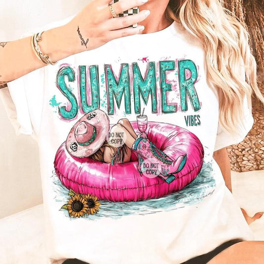 Summer Vibes Tube DTF Transfers - THIS IS NOT A SHIRT