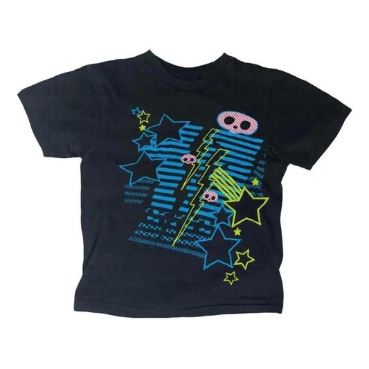 Summer Vintage Women Casual Baby Tee, Gothic Emo Girl Tops, Grunge 2000s, Emo Scene 2000s Clothes, Y2k Top Women Streetwear Shirt, Gift For Girlfriend