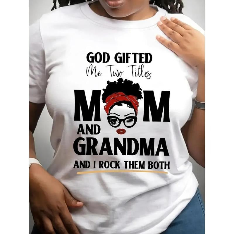 Women'WB shield "Mom Gunpla brand Grandma" Graphic T-Shirt