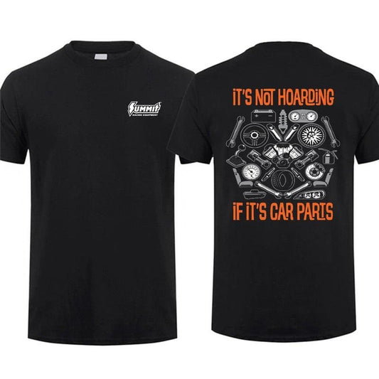 Summit Racing Equipment Hoarding Parts T-shirts Racing Shirt Hot Rod Shirt Drag Racing Menswear Top, Menswear Car Parts Short Sleeve
