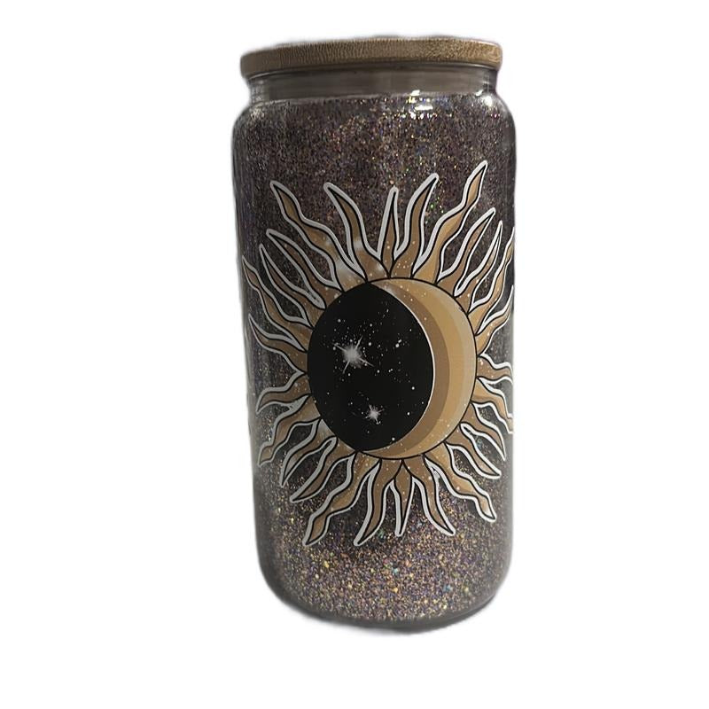 Sun and Moon 16 oz glass snow globe Tumbler T-Shirts, Hoodie, Sweatshirt | DripVista.com