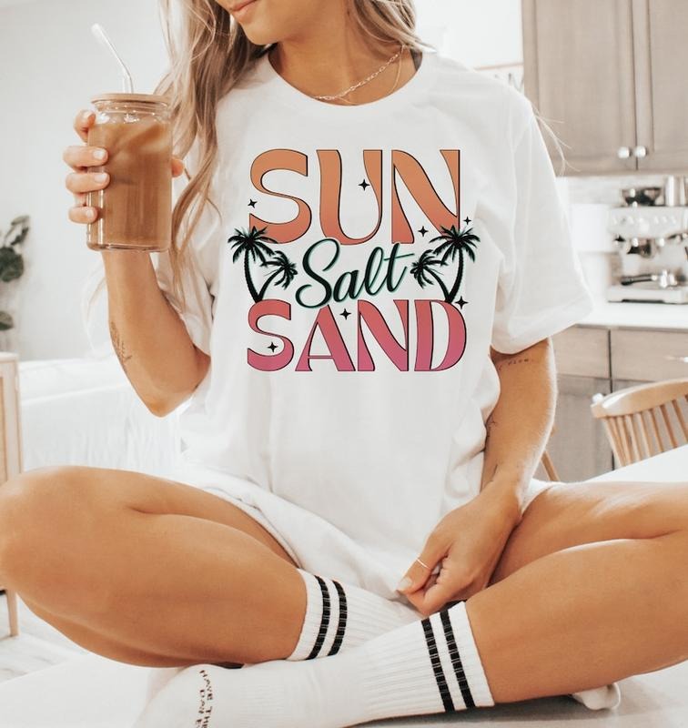 Sun salt sand T shirt, Salty Shirt, Summer T Shirt, Beach life Hoodie, Beach vacation T shirt, Retro summer Shirt, Summer Shirt, trendy T Shirt