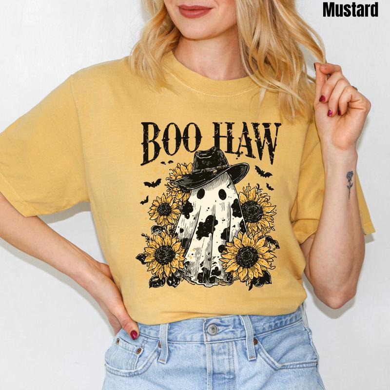 Sunflower Boo Haw Comfort Colors T-Shirt 'NLB' Hoodie, Sweatshirt | DripVista.com
