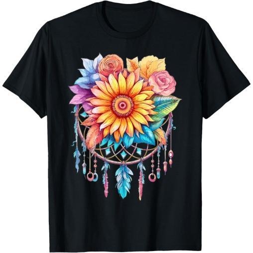 Sunflower Dream Catcher T-Shirt Made in USA Hoodie, Sweatshirt | DripVista.com