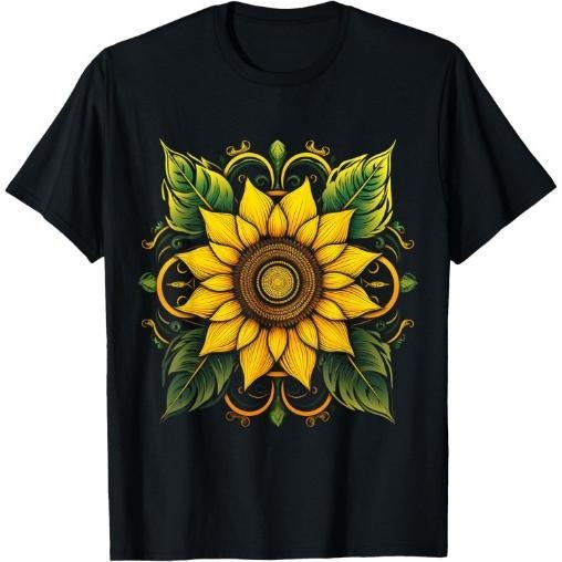 Sunflower Graphic Artwork Art Sunflower T-Shirt Made in USA Hoodie, Sweatshirt | DripVista.com