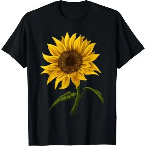 Sunflower Sunshine Floral Watercolor Flower T-Shirt Made in USA Hoodie, Sweatshirt | DripVista.com