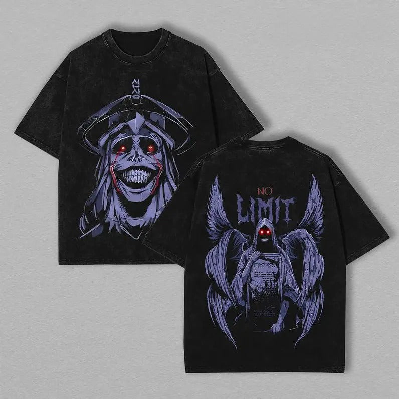 Sung Jin Woo Big red N streaming Solo Leveling Shirt Anime Clothing Statue FOG FOG Washed Heavy Cotton T-shirt, Gift For...