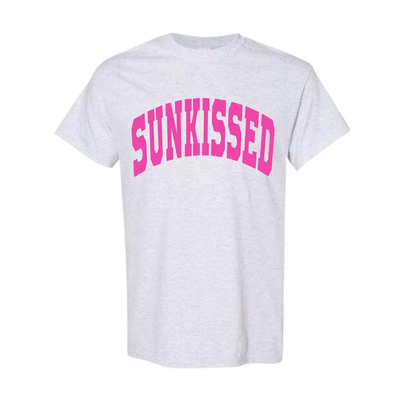 Sunkissed Beach T-shirt, Oversized Summer Shirt, Trendy Beach Clothes, Preppy Clothes, Sunshine  State of Mind, Full Color, Full Size