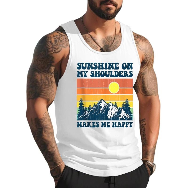 Sunshine On My Shoulders Makes Me Feel Happy Country Music Unisex Tank Top, Cotton, Size S-3XL T-Shirts, Hoodie, Sweatshirt