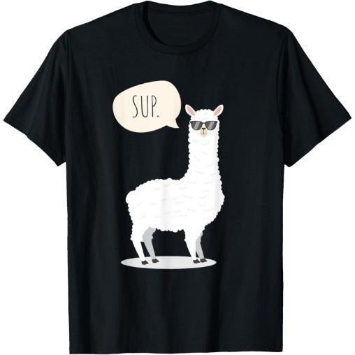 Sup No Drama Llama Alpaca T-Shirt Made in USA Hoodie, Sweatshirt | DripVista.com