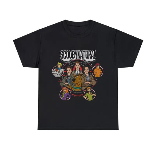 Supernatural Detective T-Shirt Cartoon Mystery Mashup Graphic Tee