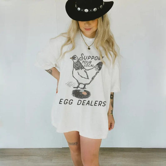 Support Your Local Egg Dealer Trendy Country Tshirt, graphic tees women, western outfits women, western tops clothing, rodeo cowgirl outfits women, country concert outfits, shirt, sweatshirt, hoodie
