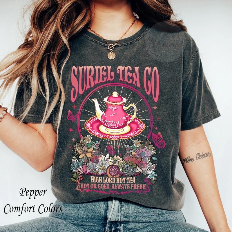 Suriel Tea Co t-Shirt, A Court Of Thorns And Roses Shirt, Bookish t-Shirt, Suriel Tea Tshirt, Book Club Tee Gifts Hoodie,...