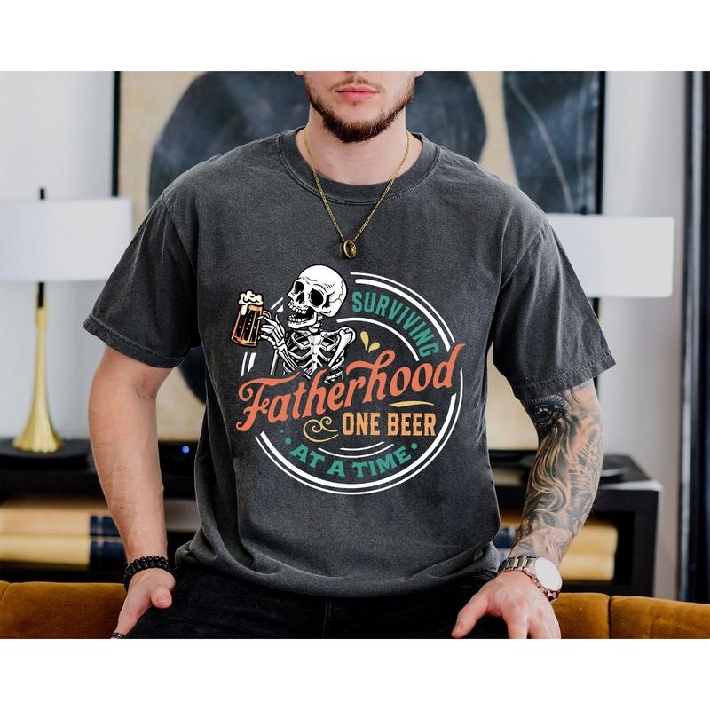 Surviving Fatherhood One Beer At A Time Comfort Colors Shirt Father's Day Shirt Funny Dad Shirt Birthday Dad Shirt Gift For Dad Shirt TK43GN