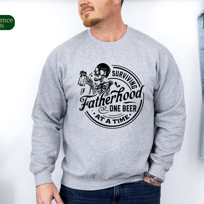 Surviving Fatherhood Shirt, Trendy FatherS Day Sweatshirt, Fathers Day Gift, Gift For Dad,Gift From Daughter, Step Dad Gift, Dad Meme Shirt