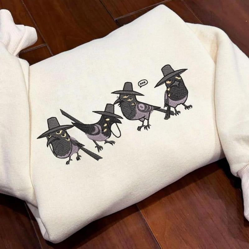 Sussy Kpop Demon Hunter Embroidery Sweatshirt, Kpop Demon Hunter Embroidery Shirt, Saja Boys Fan Hoodie | DripVista.com