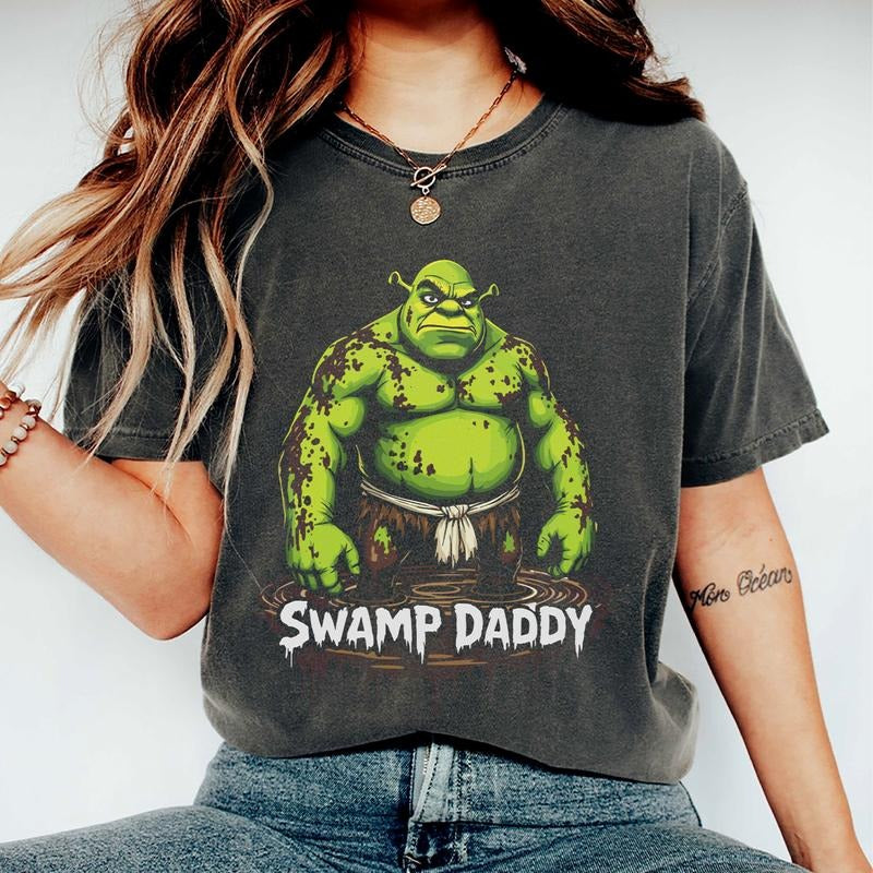 Swamp Daddy Muddy Version Shirt, Funny Shrek Meme Shirt, Shrek Gift Tee, Shrek Character T Shirt