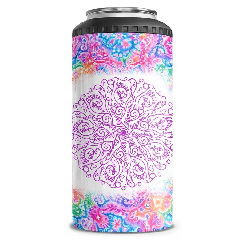 Sweary Mandala 4-in-1 Can Cooler Tumbler Combo T-Shirts, Hoodie, Sweatshirt | DripVista.com