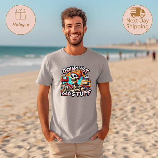 Doing Hot Dad Stuff Skeleton Shirt/T-shirt/Hoodie/Sweater Beer Dad Bod Tee Skeleton Dad Shirt Trendy Father's Day Gift Retro Shirt For Dad Beer Dad Shirt