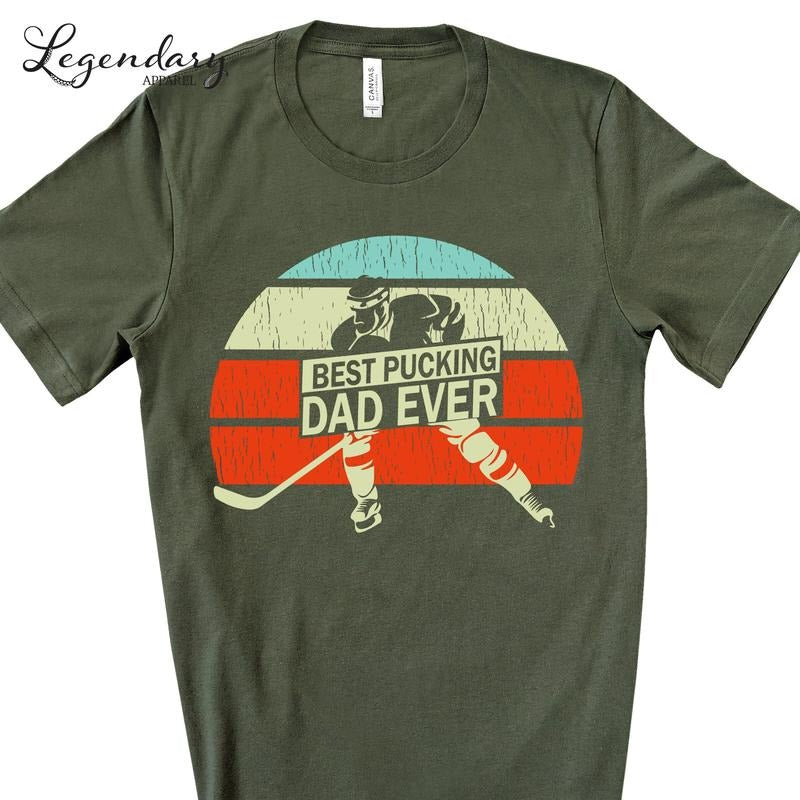 Best Pucking Dad Shirt//T shirt/Hoodie/Sweater Hockey Dad Gift Husband Gift For Him Best Dad Tee Shirt Fathers Day Gift Sports Family Tshirt