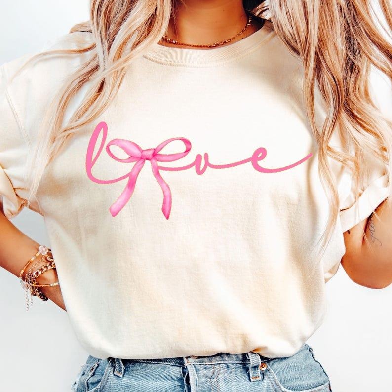 Love Coquette T-Shirt/Sweatshirt,Soft Fabric, Womenswear Tops Hoodie | DripVista.com