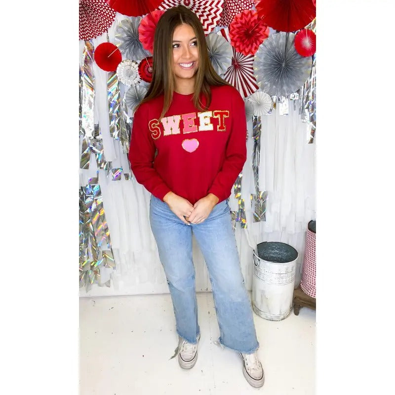 Sweet Heart Ideal Chenille Sweatshirt T-Shirts, Hoodie | DripVista.com