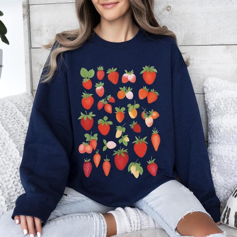 Sweet Strawberry Delight, Juicy Fruit, Berry Sweatshirt T-Shirts, Hoodie | DripVista.com