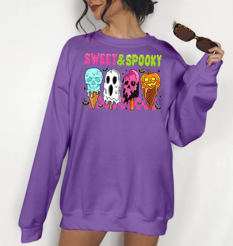 Sweet and Spooky-  Unisex Crewneck Sweatshirt, Funny Tee, Funny Apparel, Gift Idea, Relaxed Fit, Casual Apparel,  Halloween Theme